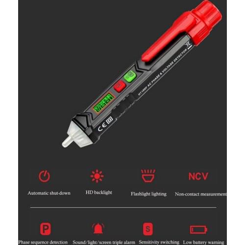 HT100P Intelligent Non-contact Pen Alarm AC Voltage Detector Meter Tester Pen Sensor Tester Current Electric Sensor Test Pencil