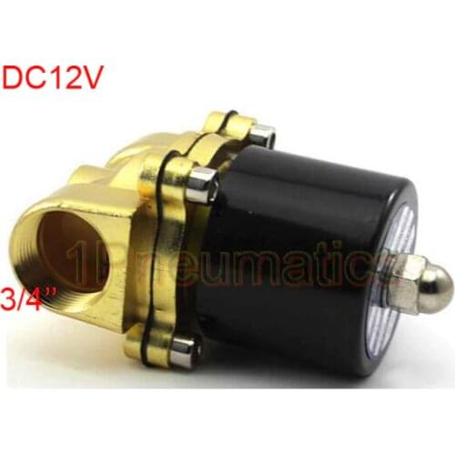 Free Shipping 2019 New DC12V 3/4" Electric Solenoid Valve Alloy Water Air N/C Gas Water Air 2W200-20 ALLOY