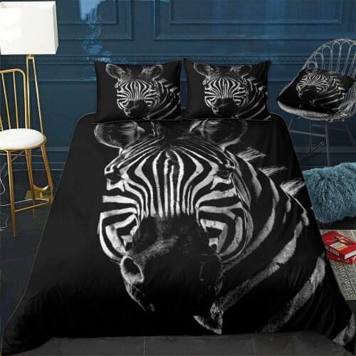 A Black and White Quilt Cover Pillowcase 3Piece Comforter Bedding Set With Pillow Case Single Double Duvet Cover Home Decora