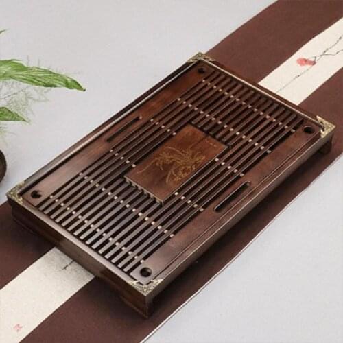 Wood Tea Tray Drainage Water Storage Kung Fu Tea Set Drawer Type Wooden Tea Board Table Chinese Tea Ceremony Tools