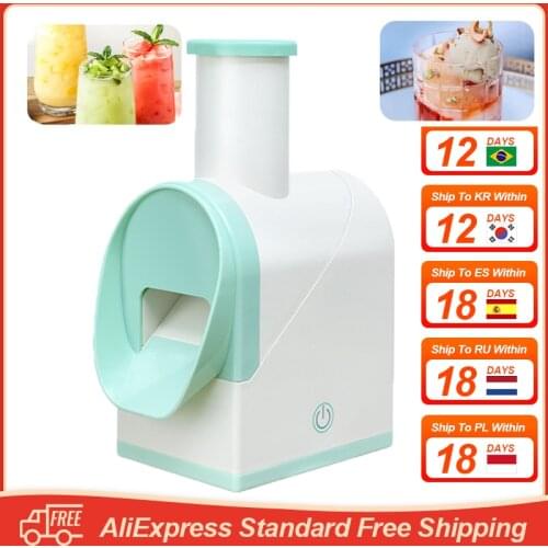 Ice Shaver Machine Snow Cone Maker Shaved Icee Electric Crusher Trendy DIY Homemade Dessert Freezer Fruit Juice Ice Cream Makers