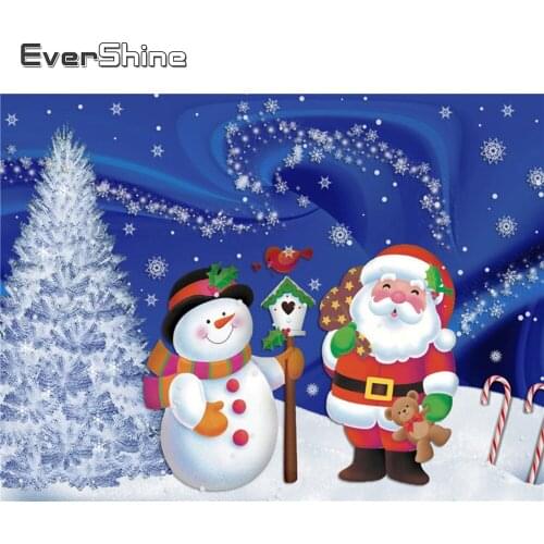 EverShine Santa Claus Diamond Painting Full Square Rhinestones Picture Diamond Embroidery Christmas Cross Stitch Holiday Decor