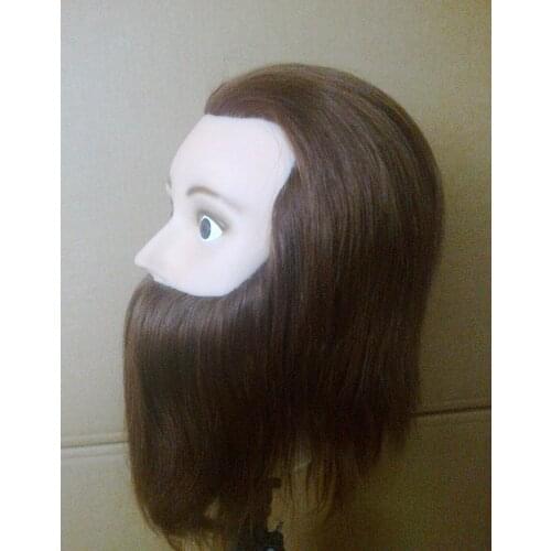 Wholesale Male Mannequin Heads 100% Human Hair Training Head Maniquies Men Natural Hair Styling Mannequins Dummy Hairstyles