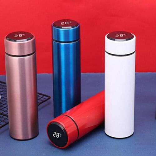 Insulated Water Bottle Intelligent Anti-skid Digital Display Household Wear-resistant Vacuum Thermoses Bicycle Water Bottle