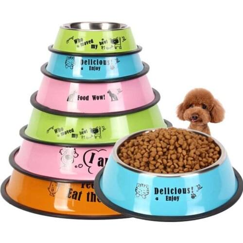 Cat color feeder food stainless stee bowl with stand Prevent breakage Can store things Easy to clean Suitable pet eat and drink
