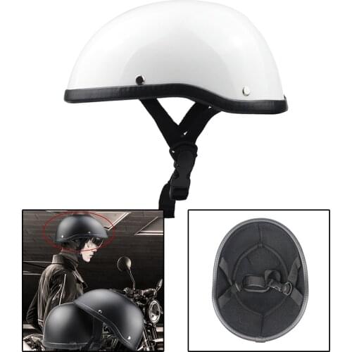 Summer German Style Motorcycle Half Face Helmet Head Protector Cruiser Biker White