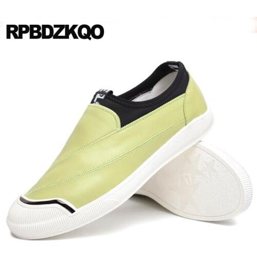 Summer High Quality Luxury Fashion Men Shoes British Style Green Runway Red Driving Real Leather Blue Cowhide Brand Black Orange