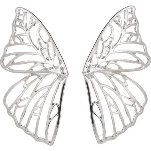 Exaggerated Hollow Butterfly Wing Earrings Women Earrings Couple Wedding Earrings Fashion Jewelry Give Girlfriend Birthday Gift
