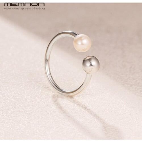 Memnon Fine Jewellery Open Ring Winter Collection Pearl Rings For Women Anillos 925 Sterling Silver Jewelry Ring Wholesale