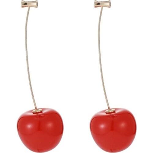 Fashion Women Sweet Cherry Shape Dangle Jacket Earrings Party Jewelry Birthday Gift Earring Girl 2020