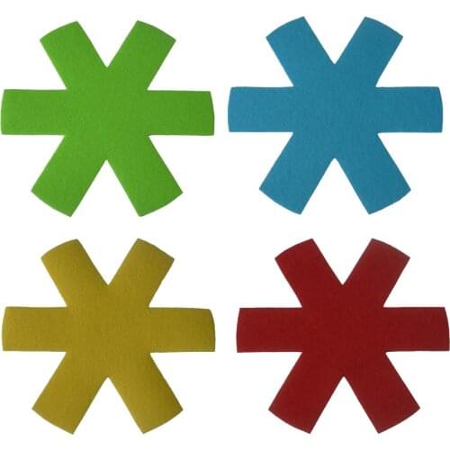 Set of 4, Cloth Pot Holder Heat Insulation Placemat Pad Multicolor