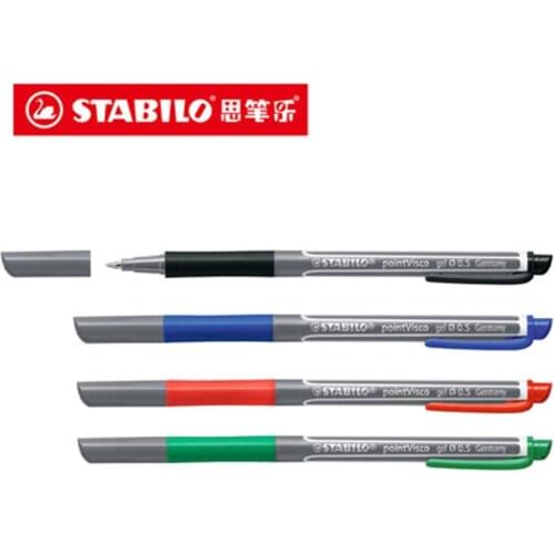 4 Pcs Germany STABILO 1098 PointVisco neutral pen gel-ink pen 0.5mm writing smoothly signing pen school office supplies