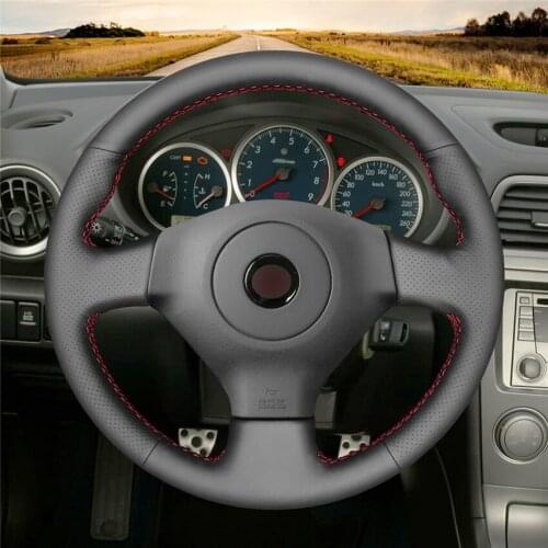 DIY Anti-Slip Wear-Resistant Steering Wheel Cover For Subaru Impreza WRX WRX STI 2005-2007 Car Interior Decoration