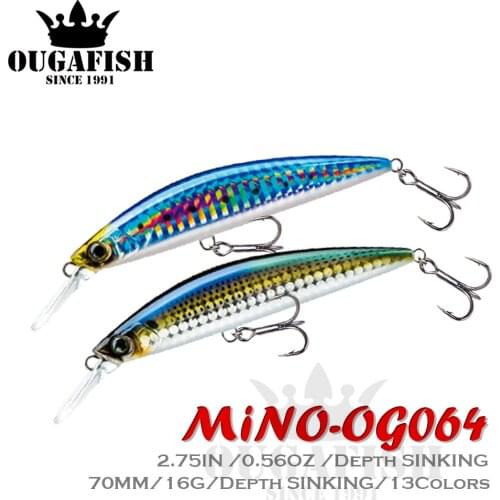 Fishing Tackle Lure Minnow Sinking Hard Baits Weight 16g Trolling Wobblers For Pike Fish Articulos De Pesca Isca Artificial Bait