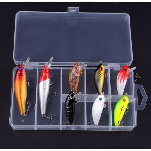 8PCS Fishing Lures Minnow Sinking Fishing Bait lures Hard Bait Artificial Crankbait bass Pesca Fishing Tackle