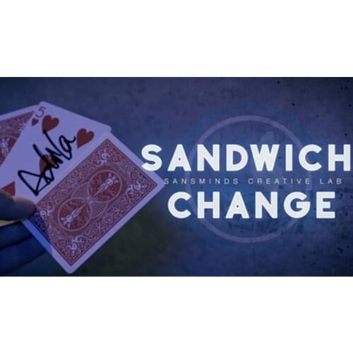 Sandwich Change (Gimmicks and DVD) by SansMinds Creative Labs Magic Tricks Close up Magic Illusions Street Magia Props Magician