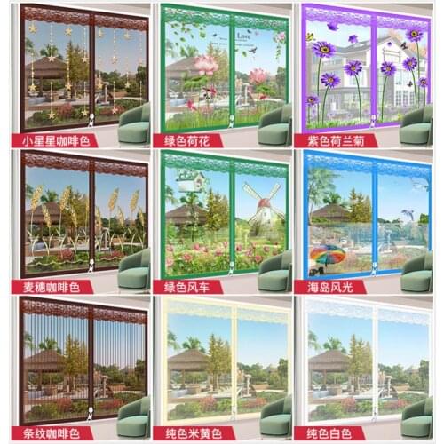 Door window yarn Anti-mosquito screens custom window screen mesh curtain mosquito curtain of zipper Dust, insect nets