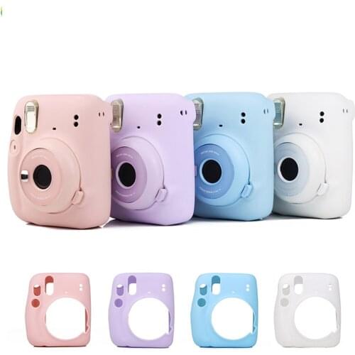 Camera Silicone Case for Fujifilm Instax Mini11 Mini 11 Shell Protective Cover Soft Shell Solid Color Scratch-proof Case