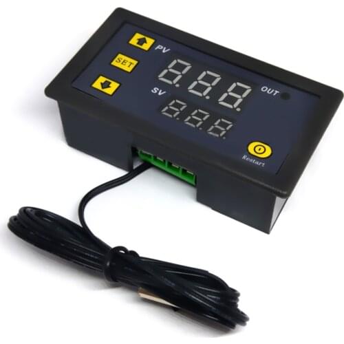 W3230 12V 24V AC110-220V 20A Probe line Digital Temperature Control LED Display Thermostat