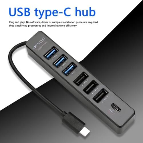 USB Hub 4/7 Port Expander Adapter USB 3.1 Hub Multi USB C Splitter Hub Multiple USB3.1 USB-Hub For Laptop PC Hot