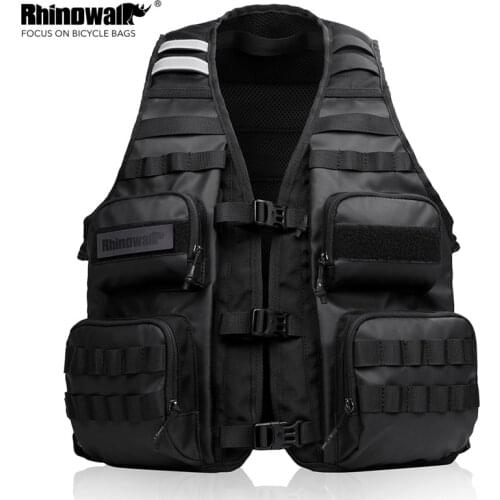 Rhinowalk Cycling Vest Lightweight Tactical Vest Backpack Hiking Bag Portable Outdoor Sport Backpack With Water Bag Vest Pack