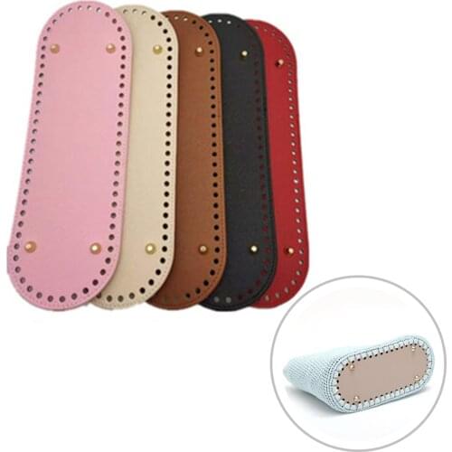 30X10CM High Quality PU Leather Bag Bottoms Oval Long Bottom DIY Handmade Crochet Bag Bottom Handbag Crossbody Bags Accessories