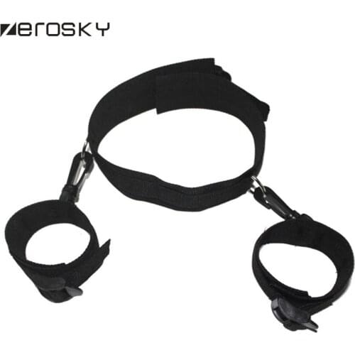 Zerosky Fetish Neck Collar to Hand Restraint Wrist Cuffs Slave Harness Bondage Adult Fetish Sex Bondage for Couples