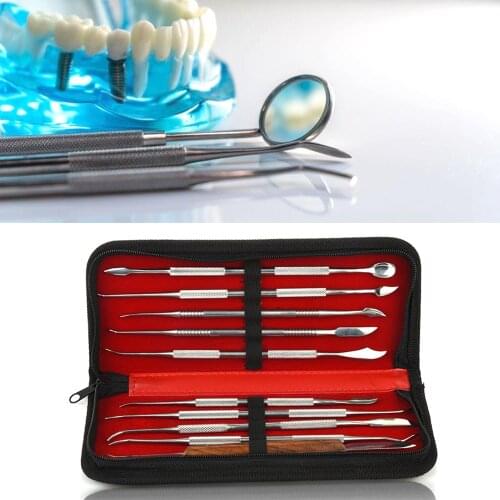 10Pc Dental Spatula Plaster Knife Practical Stainless Steel Versatile Teeth Wax Carving Tool Set Dental Instrument Dentist Tools