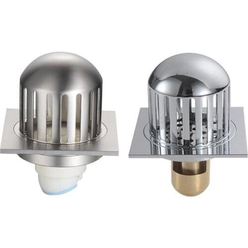 10x10 cm Brass Deodorant Floor Drain Anti-leaf Anti-blocking Garden Roof Top Terrace Large Displacement New Style Floor Drain