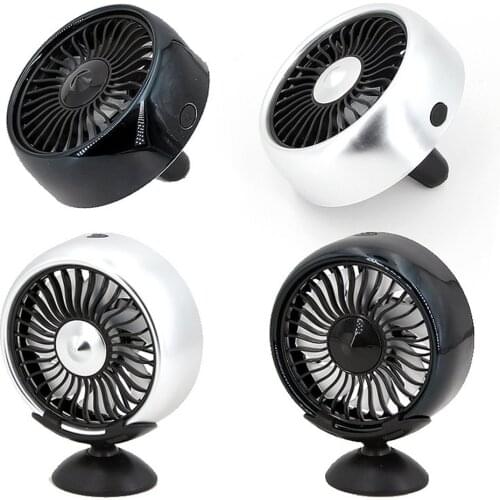 12V 24V 360 Degree All-Round Adjustable Car Auto Air Cooling Dual Head Fan Low Noise Car Auto Cooler Air Fan Car Fan Accessories