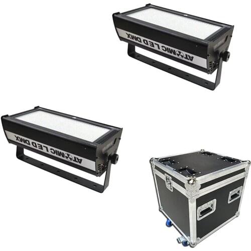 2pcs/lot with a flightcase 1000w white Led Strobe Lights For Performance theater stage school Meet Room Office dj strobe light
