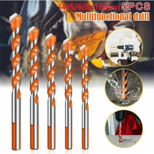 5/7PCS Multi Purpose Construction Triangle Drill Bit Set Carbide Ceramic Wall Glass Cement Hole Opener Stone