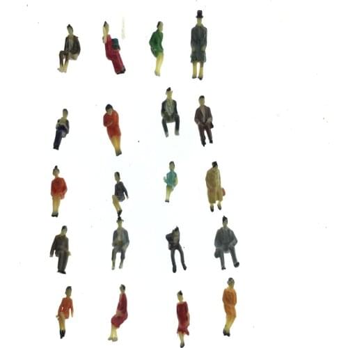 50 Seats Standing Ho Scale Ratio 1:87 Miniature Doll Model Statue Landscape Can Collect Childrens Toys