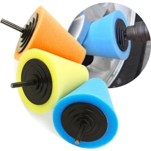 Car Sponge Cone Polishing Foam Pad for Nissan Almera X-Trail Juke Hyundai Solaris Tucson Sonata Elantra