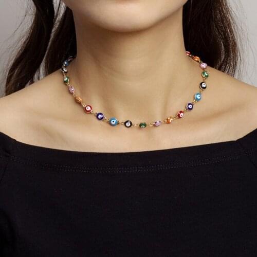 Bohemian Multicolor Vintage Demon Eyes Women Necklace Bracelet Anklet Jewelry Accessories