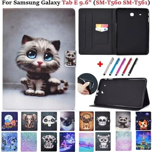 9.6" SM-T560 SM-T561 Cover Tablet For Samsung Galaxy Tab E 9.6 Case 2015 T561 T560 Kids Cute Funda For Samsung Tab E 9.6 Cover