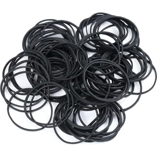Black Rubber Bands Elastic bands Stretchable Sturdy Rubber Band Ring Loop for Home Bank School Office Supplies Crafts 38mm*14mm