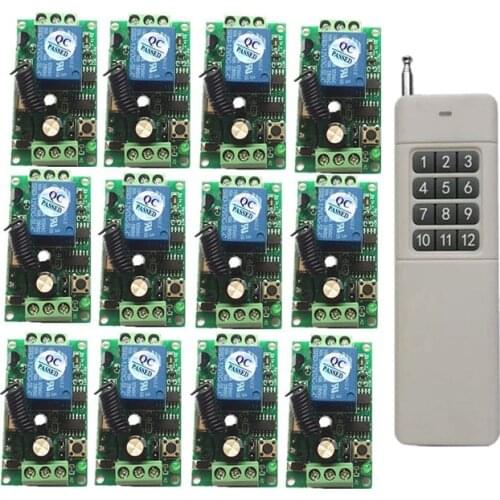 DC 12V 24V 10A 3000M RF Wireless remote control switch system transmitter +receiver
