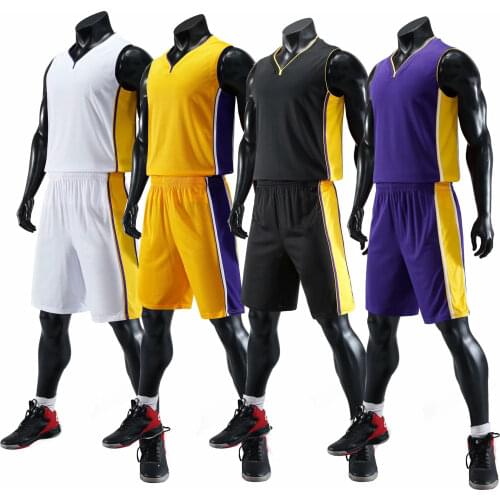 Men Shoot A Basket Sports Uniforms , Boys Basketball Kits Shorts Sets, DIY Custom College Bsketball Jerseys Suit Throw ball Wear