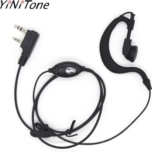Dual K head 2pin Ptt Mic headphone Walkie Talkie Earpiece baofeng headset for UV-5R UV-6R BF-888S ksun Kenwood CB Two Way Radio