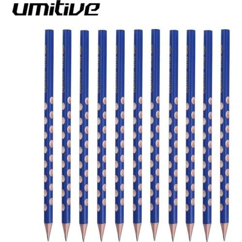 Umitive 12pcs/set Wooden HB Pencil Correction Writing Posture Pencil School Office Stationery Healthy Standard Pencil