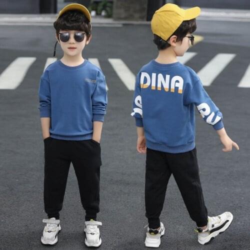 2021 Boys' Spring Autumn Suit New Childrens Clothing Boys and Girls Coat+pant Two-piece Set Kids For 4 6 7 8 9 10 11 12 Years