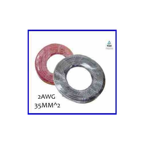 Hot Sell 5meters 35mm2 Solar Power Cable Solar Panel Electric Copper Wire Photovoltaic Cables 2AWG TUV Or UL Approved