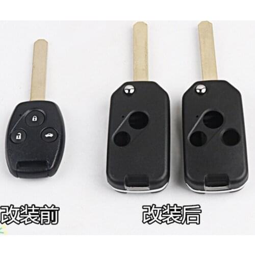 DAKATU 2/3 Buttons Remote Modified Flip Folding Car Key Shell Case Fob Cover For HONDA Accord Civic CRV Pilot Fit key shell
