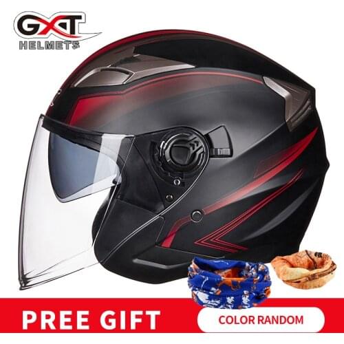 GXT motorcycle helmet dual lens visor Moto helmet electric car helmet men and women summer scooter motorcycle helmet 708