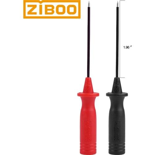 ZIBOO ZB-T14 Piercing Needle Non-destructive Test Probe,with 4mm Banana Plug Use for Voltmeter,Clamp Meter Test Extensions
