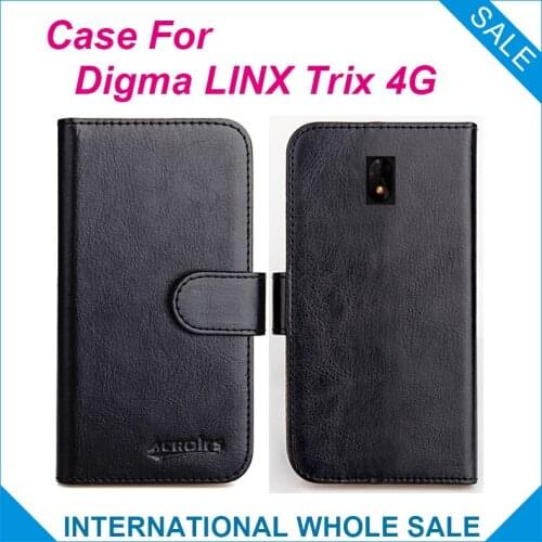 Original! Digma LINX Trix 4G Case ,6 Colors High Quality Leather Exclusive Case For Digma LINX Trix 4G Cover Phone Bag Tracking