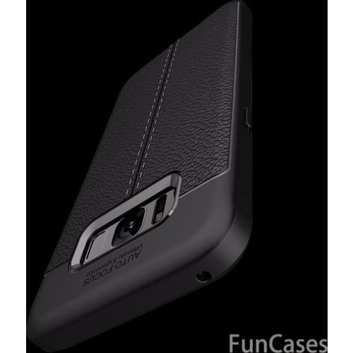 Shockproof Soft TPU Silicone Case for Samsung Galaxy S8 Cover Leather Coque for Samsung Galaxy S8 Case Luxury Brand Original