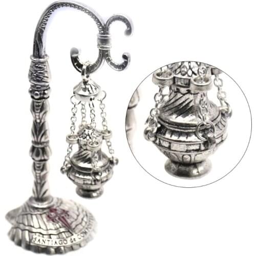 Antique Carved Incense Burner Cross Decoration Church Chapel Ornaments Prayer