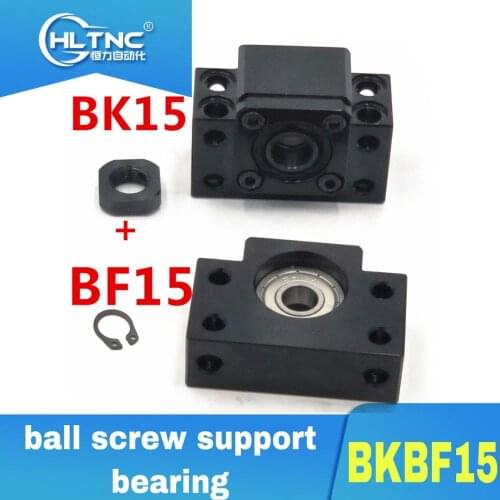 BK15 BF15 ballscrew support match use SFU2005 SFU2010 SFE2020 DFU2005 ballscrew end support cnc part 1set BKBF15 BK15BF15